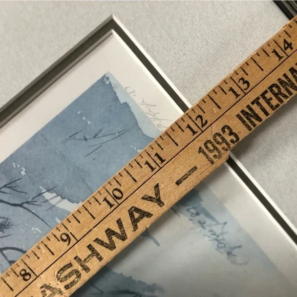 Winter Landscape Framed Artwork Signed - Picture 12 of 16